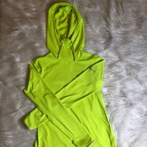 neon nike dri fit hoodie